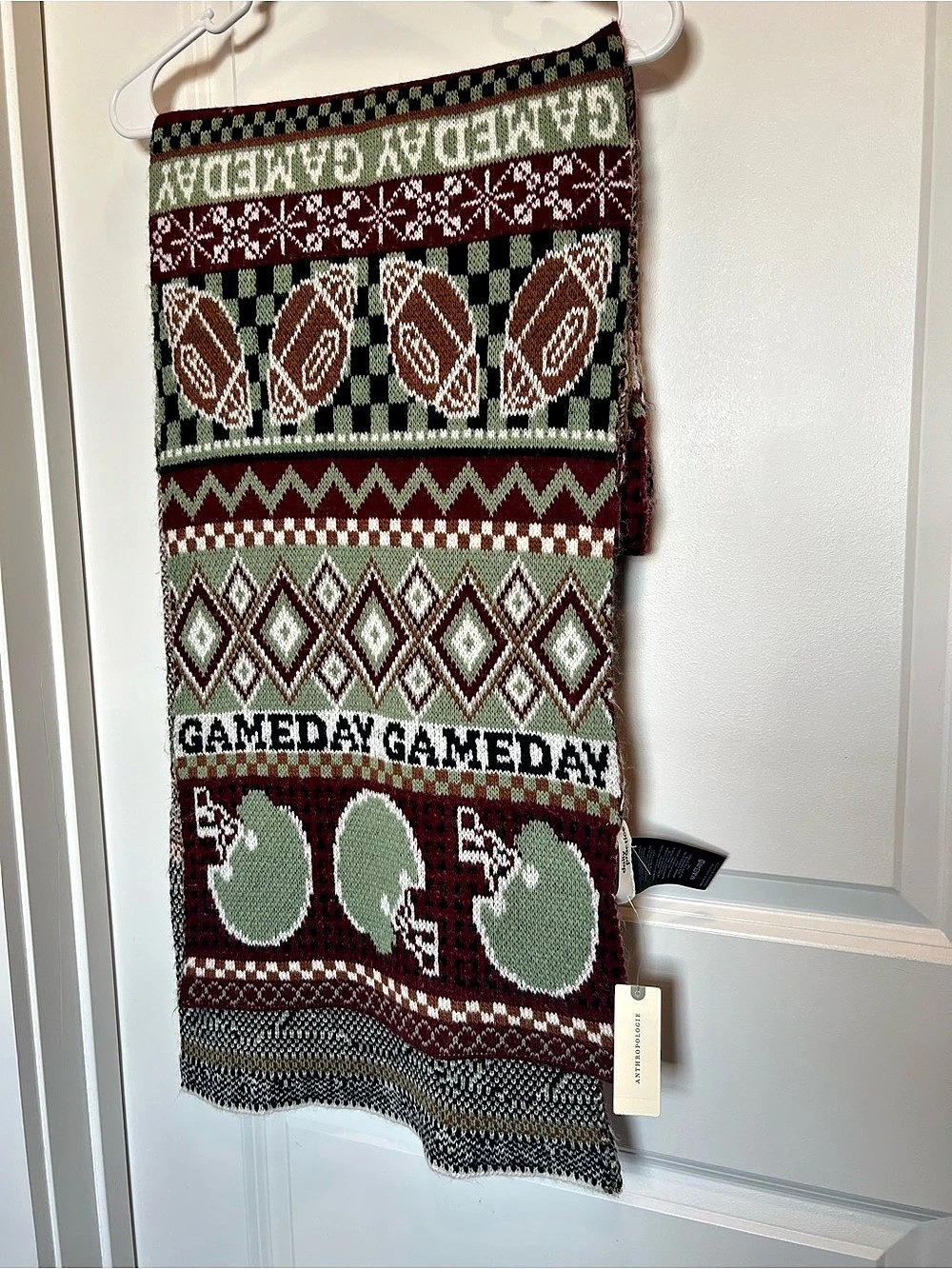 Anthropologie Gameday Scarf Knit Scarf NWT